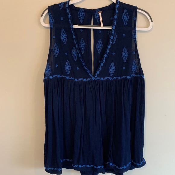 Free People Tops - Free People Blue Tunic